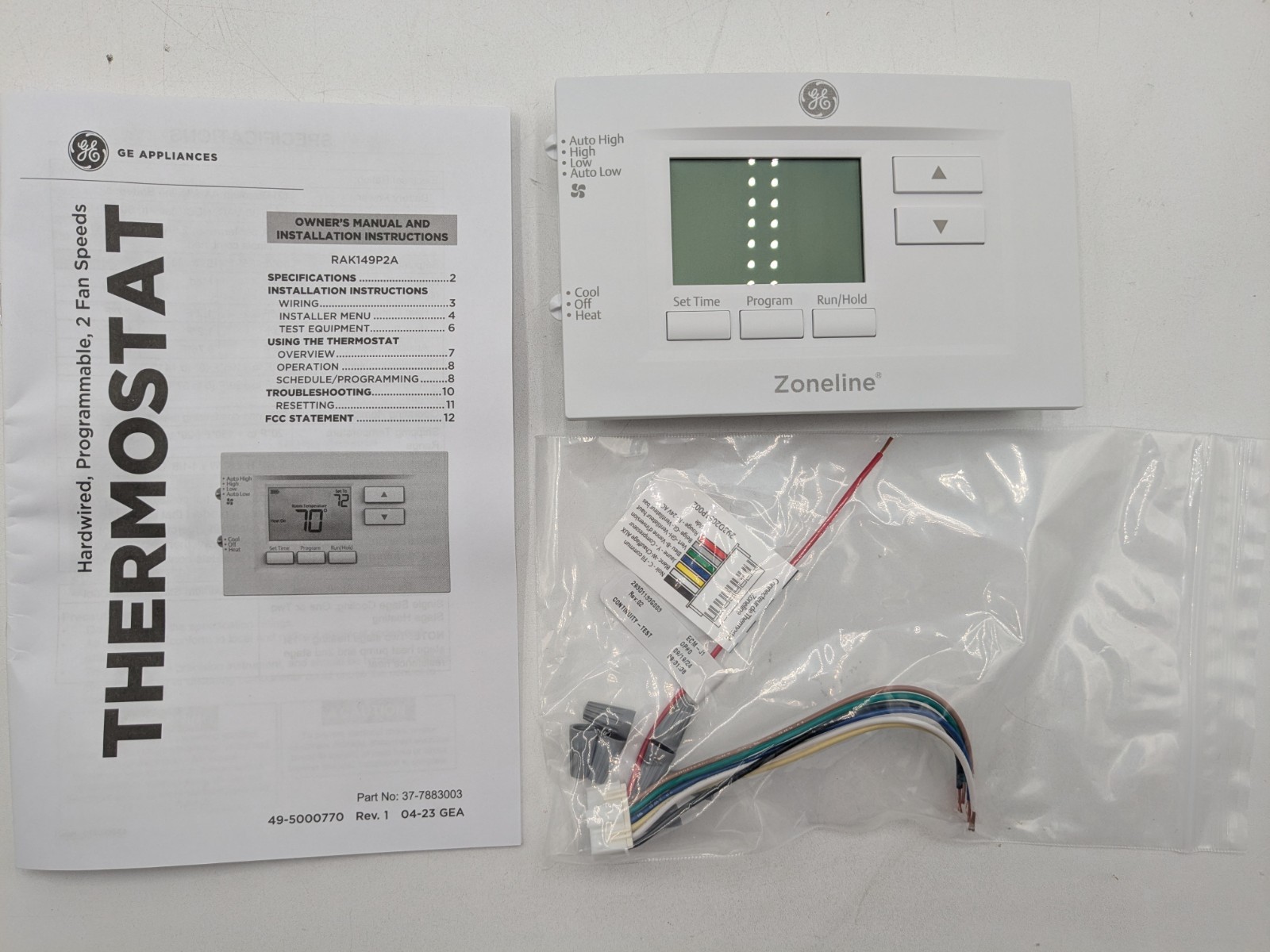 GE Programmable Thermostat for up to Conventional Systems RAK149P2A