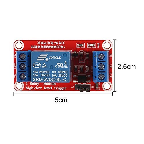 One Channel Relay Module Relay Switch with OPTO Isolation High Low 2pcs 12V