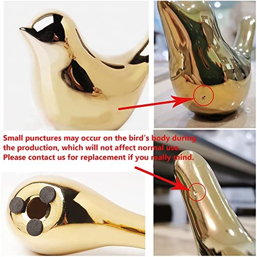 Small Birds Statues Gold Home Decor Medium & Large Golden