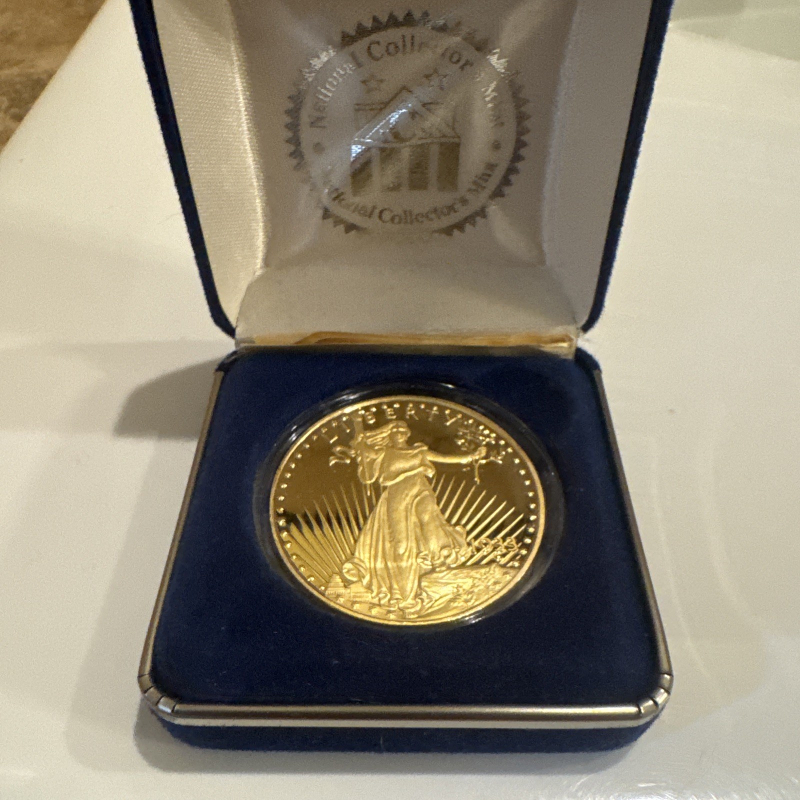 1933 $20 Gold Plated Liberty Double Eagle Coin National Collector's Mint - COPY