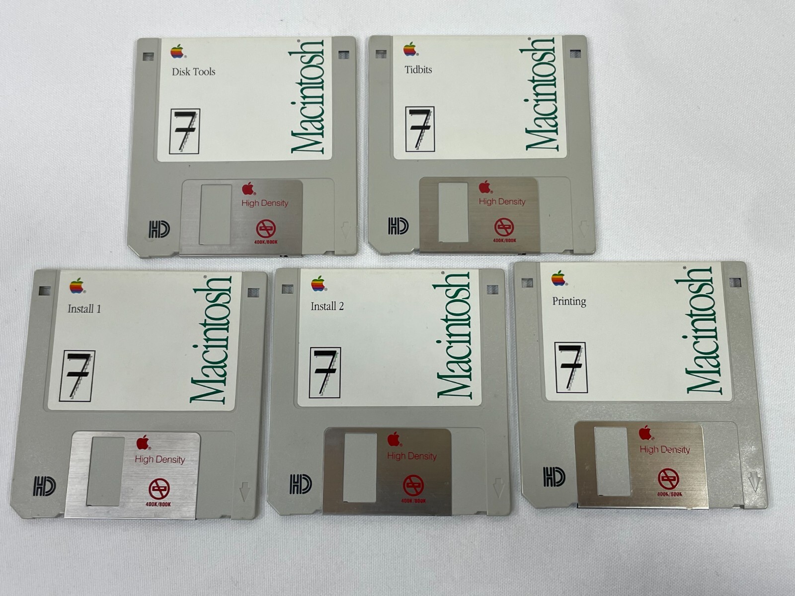 Vintage 1991 Apple Macintosh Version 7.0 Lot/Set 3.5" Floppy Disk Software