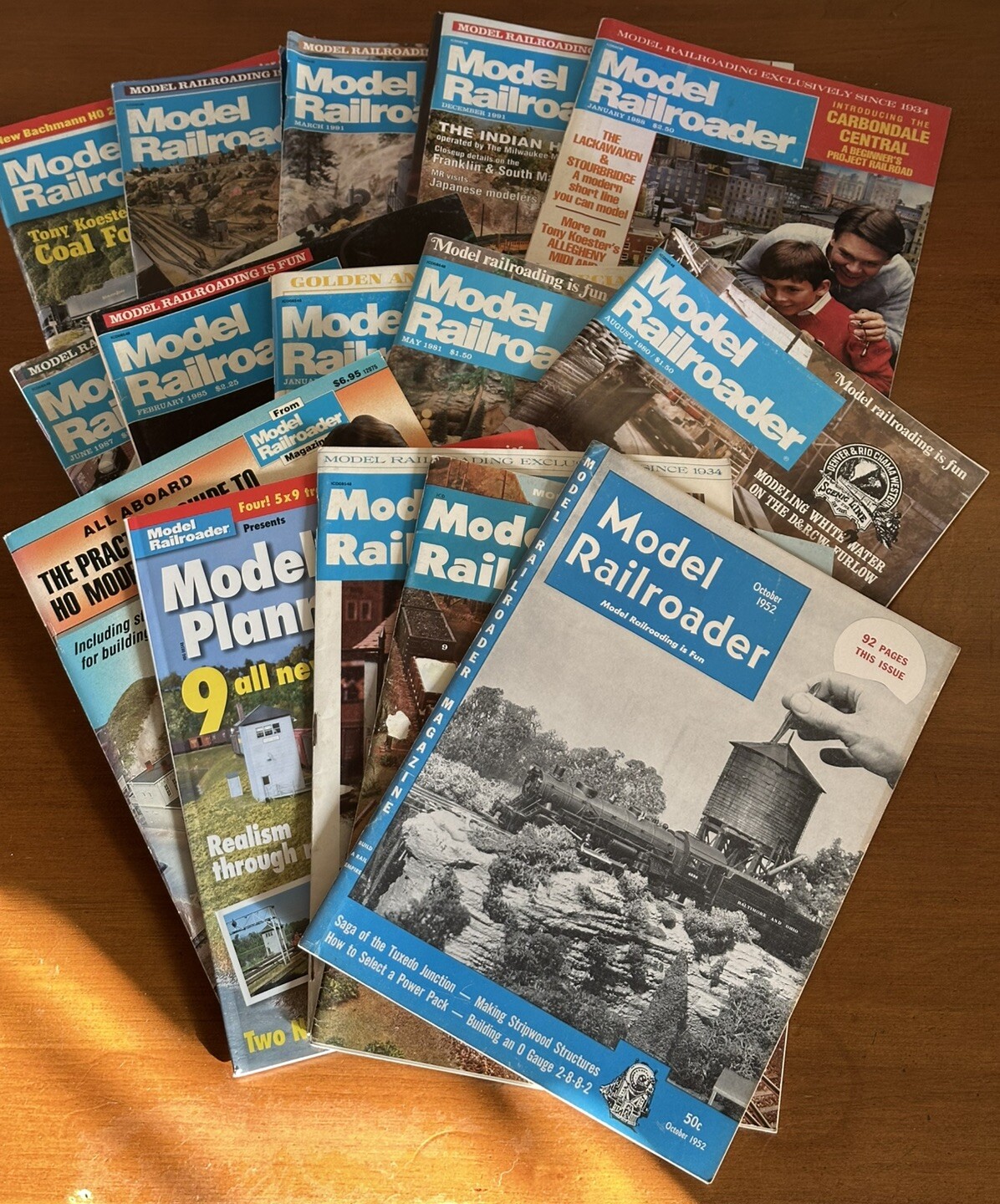 Vtg 1952-1999 Model Railroader Magazines Lot Of Fifteen (15) G-VG+ Mixed Years