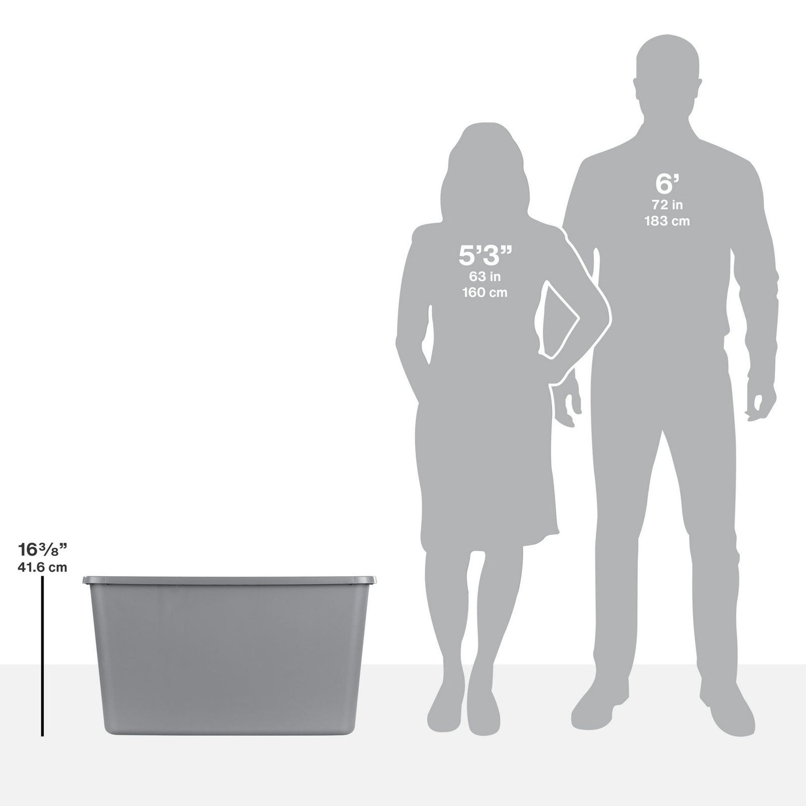 Extra Large Storage Bin, 30 Gallon Plastic Storage Container with Snap-On Lid.
