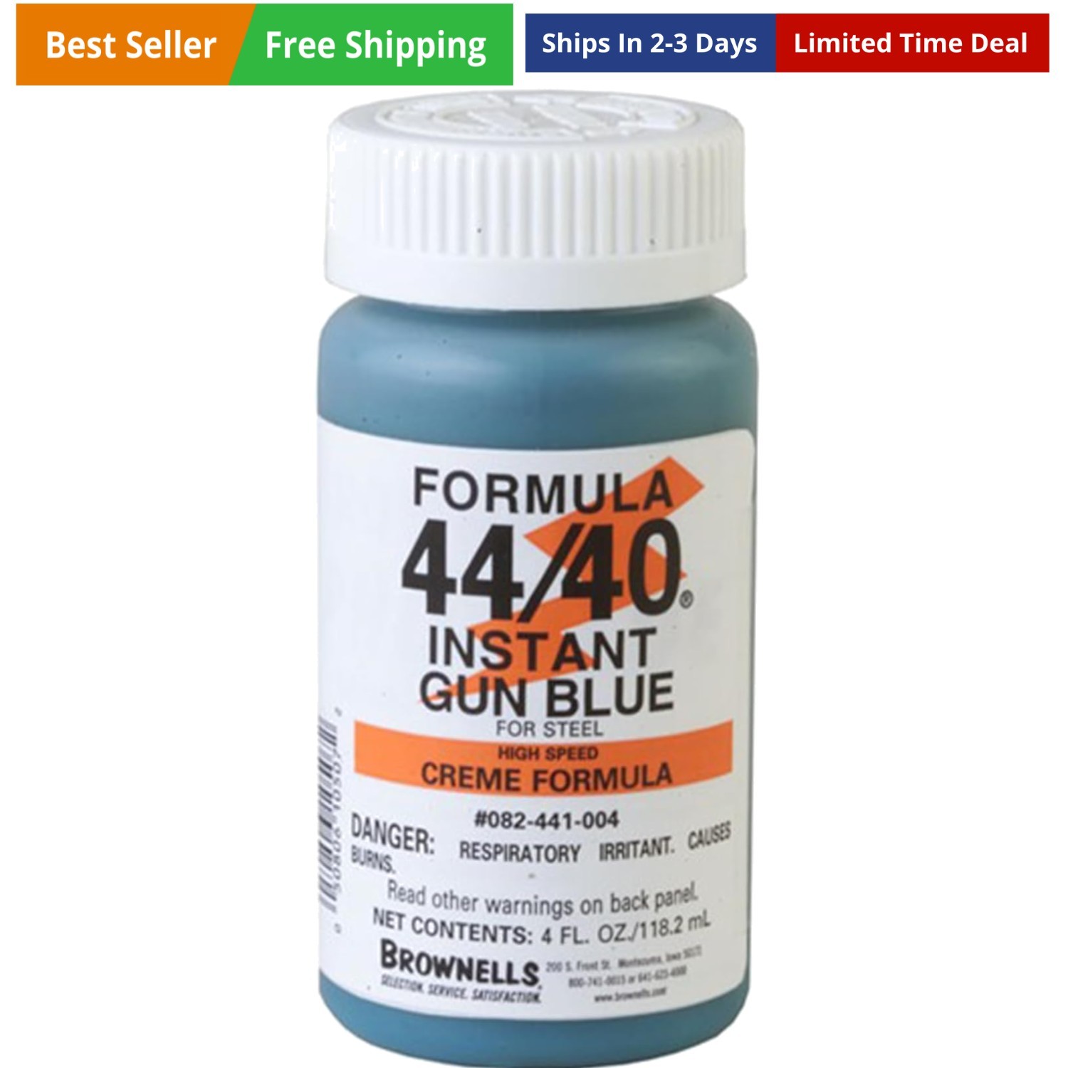 Formula 44/40 Instant Gun Blue Creme for Steel, Cold Bluing Solution, Gunsmit...