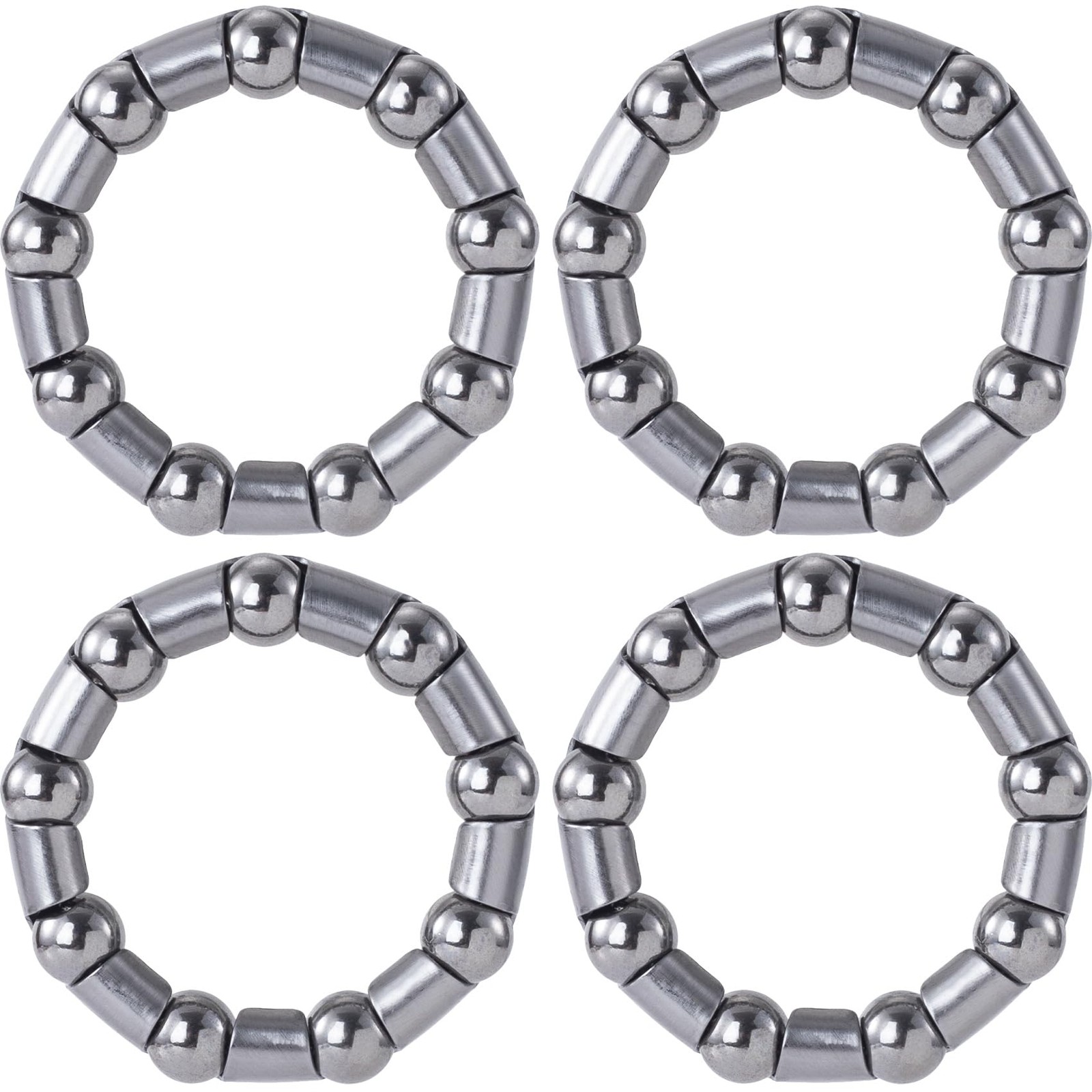 4pcs 1/4in x 9 Balls Bike Ball Crank Bearing, Stainless Steel Bottom Brackets...