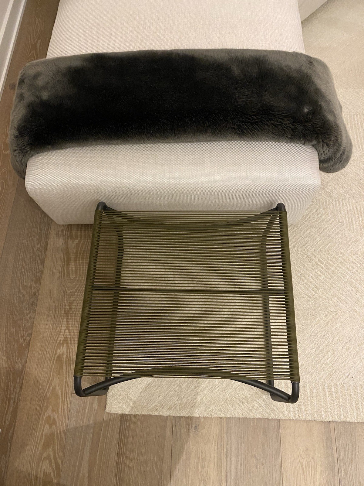 BRAND NEW Roda Italian Harp Ottoman (Indoor or Outdoor). Retail Price is $1,015