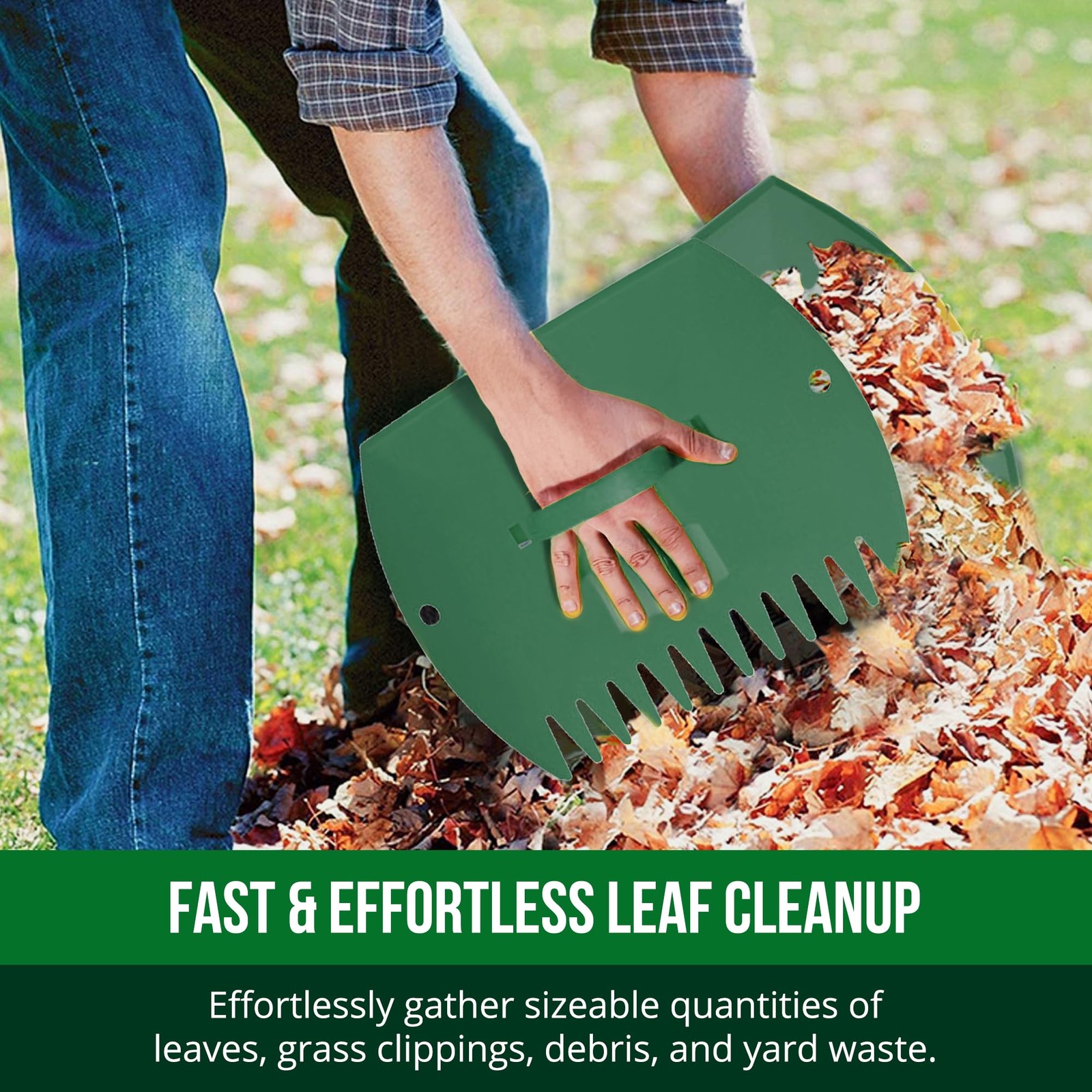 Large Leaf Scoops and Rakes for Efficient Yard Work and Garden Cleanup