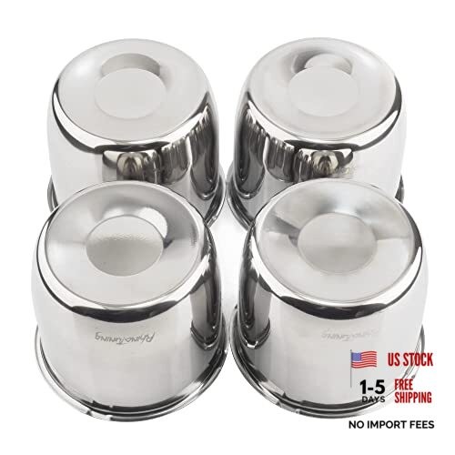 Stainless Steel Push Through Center 4.25" Center Hole, 3.66" Height Chrome