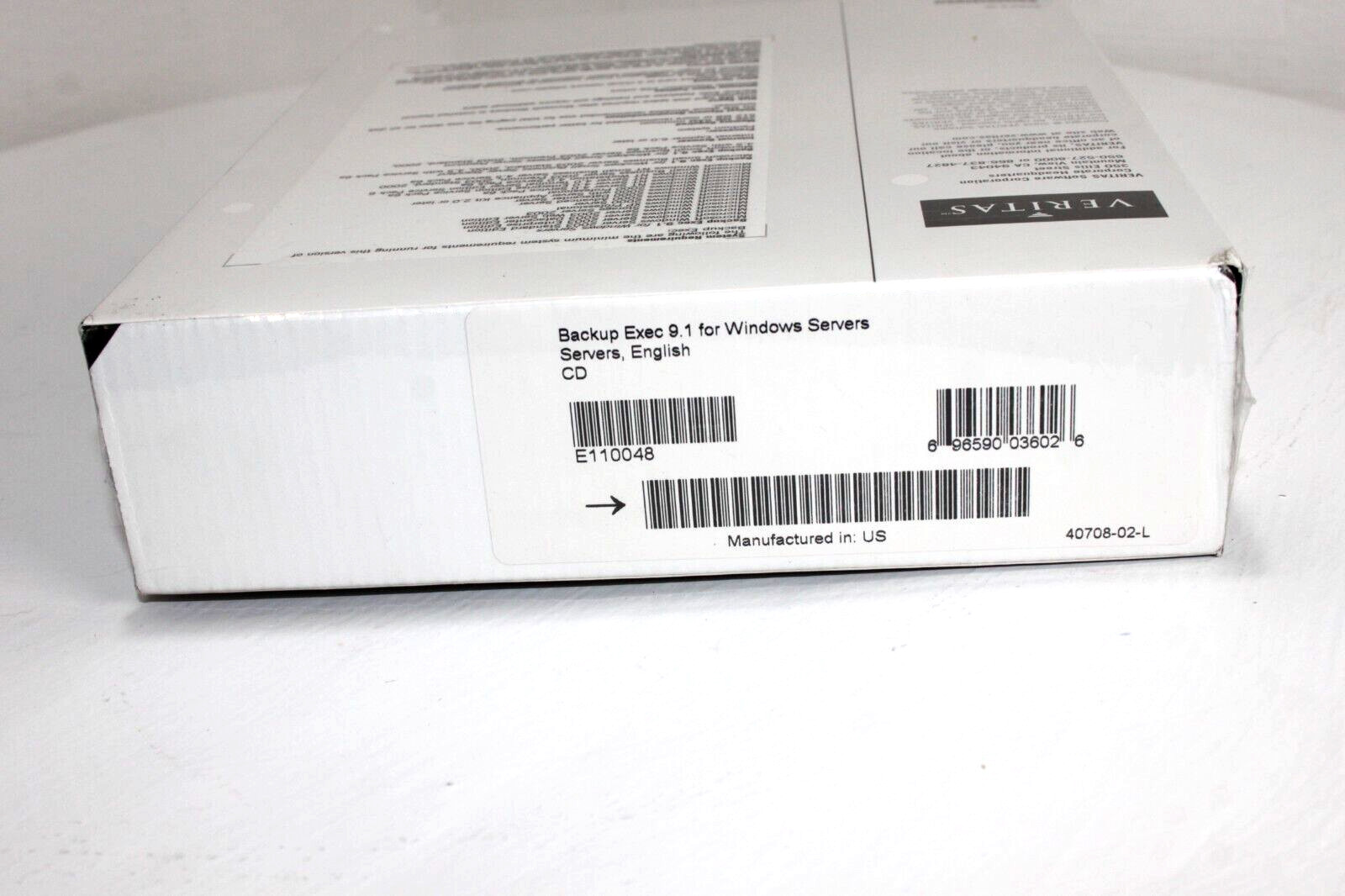 VERITAS Backup Exec 9.1 For Microsoft Windows Servers