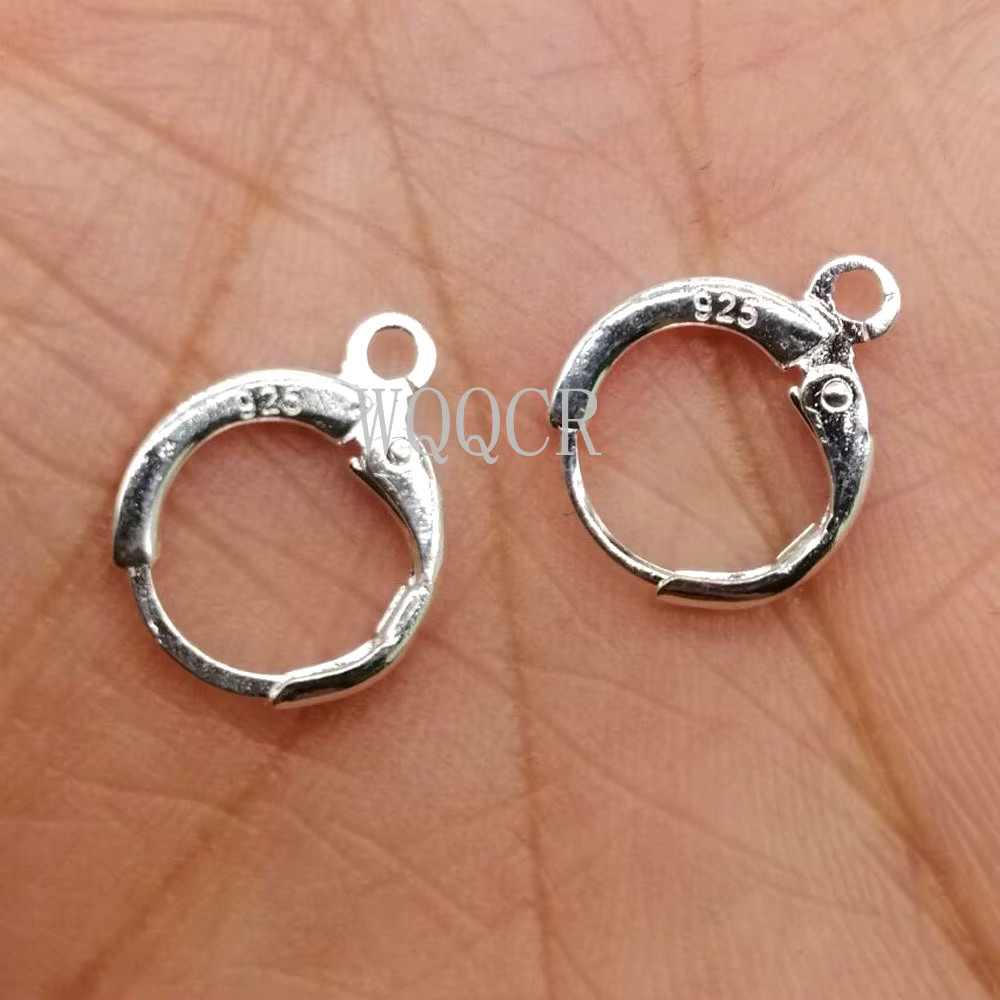 925 Sterling Silver Round Clasps Hooks 16x13mm Jewelry Making Findings 50pc Bulk