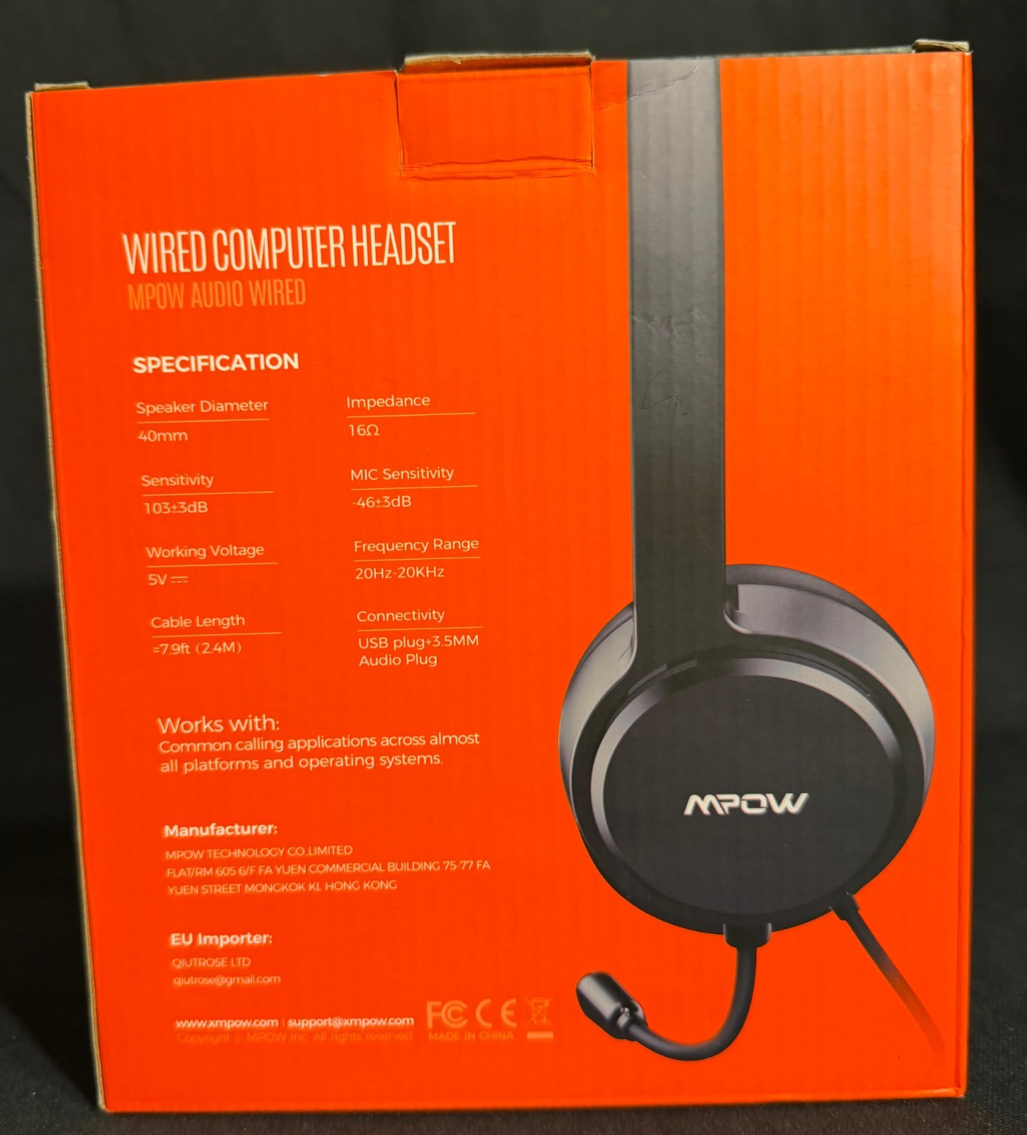 Mpow 071 Wired Computer Headset USB 3.5mm Noise Cancelling Mic Call Center...