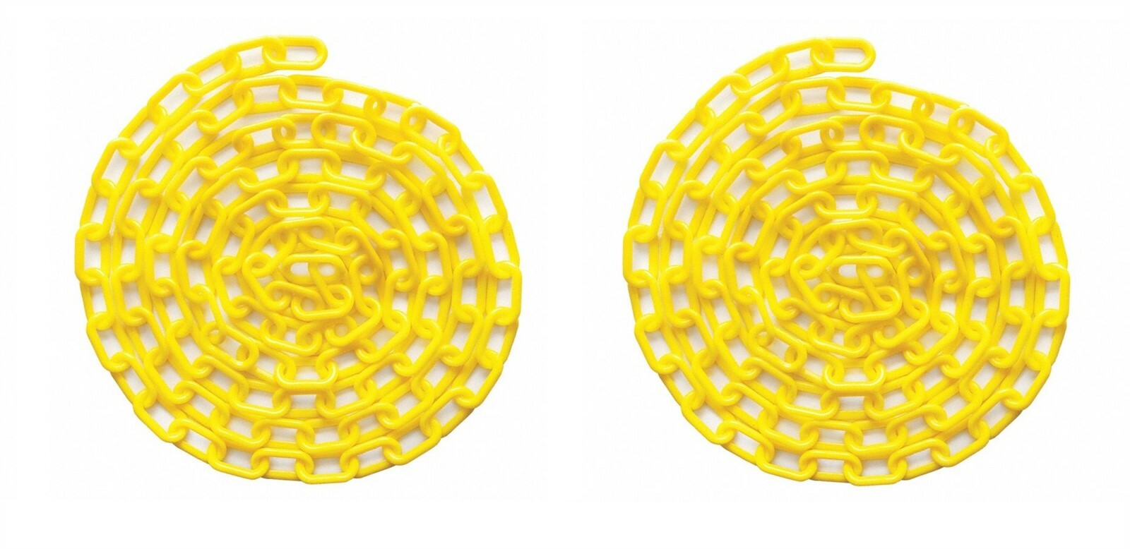 Tensabarrier (CHAIN-976-35-10/0-X-XXXXX) 10 Ft. Yellow Plastic Chain - Lot of 2