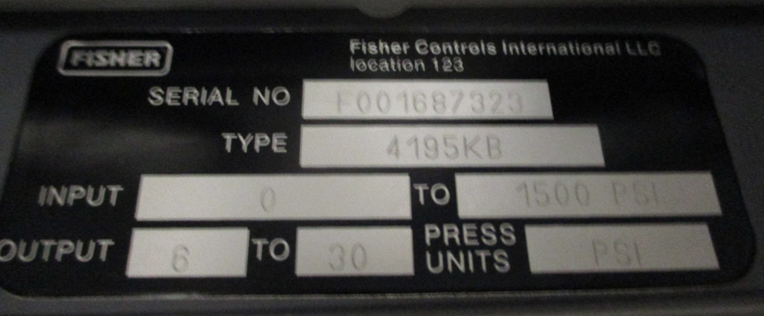 FISHER WIZARD, 4195KB, PRESSURE INDICATING CONTROLLER, 0-1500 PSI, SURPLUS