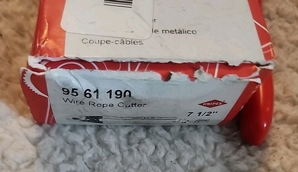 Knipex Wire Rope Cutters 7 1/2" 95 61 190