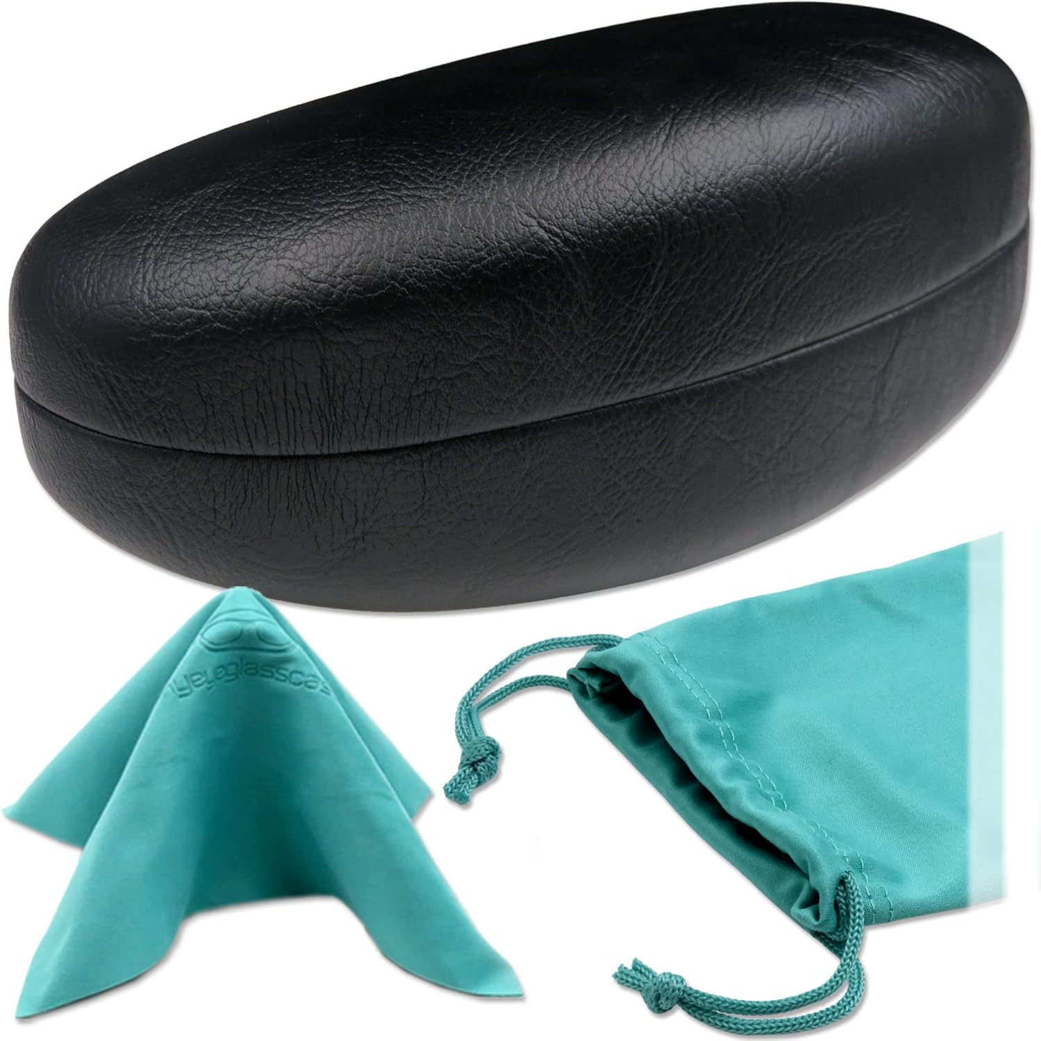 ® Large Hard Sunglasses Case | fits Large curved Sunglasses, with microfiber bag