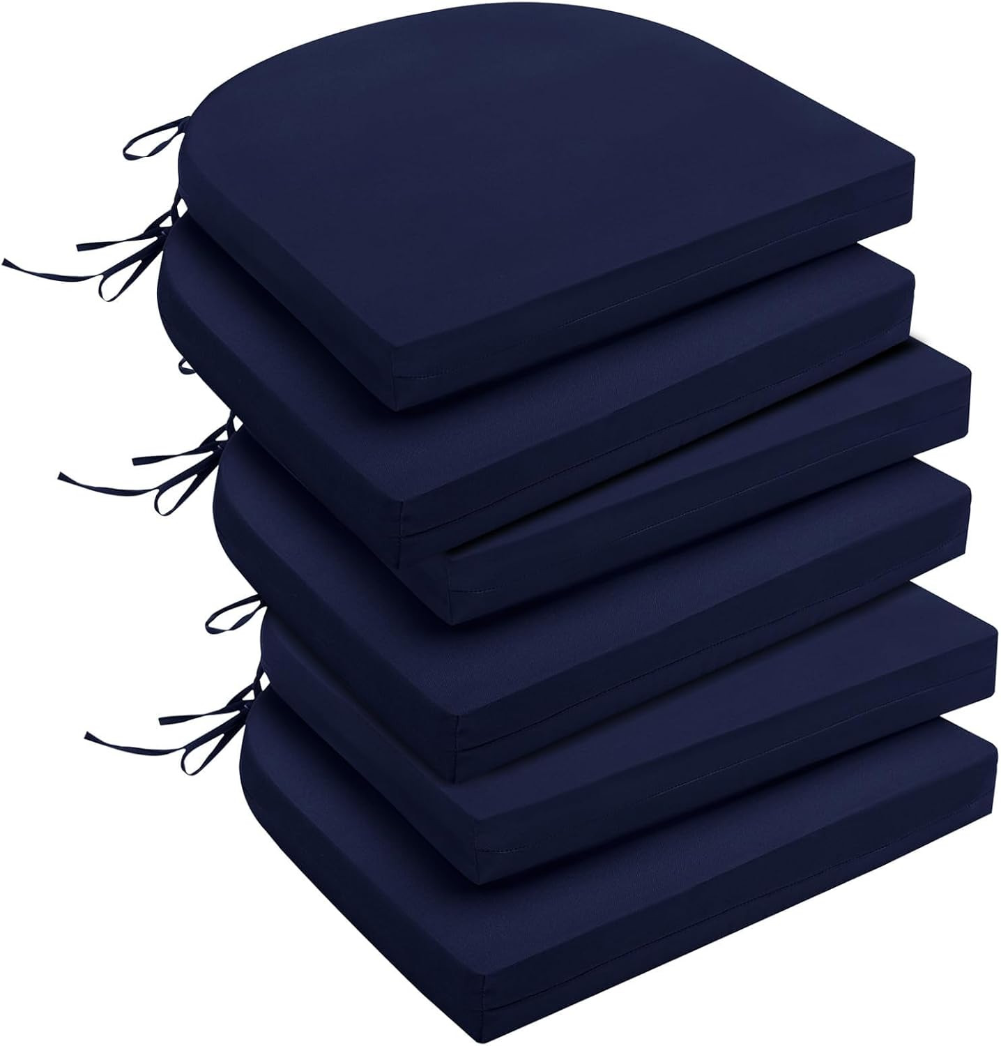 Outdoor Chair Cushions Set of 6 for Patio Furniture, Water-Resistant Patio Chair