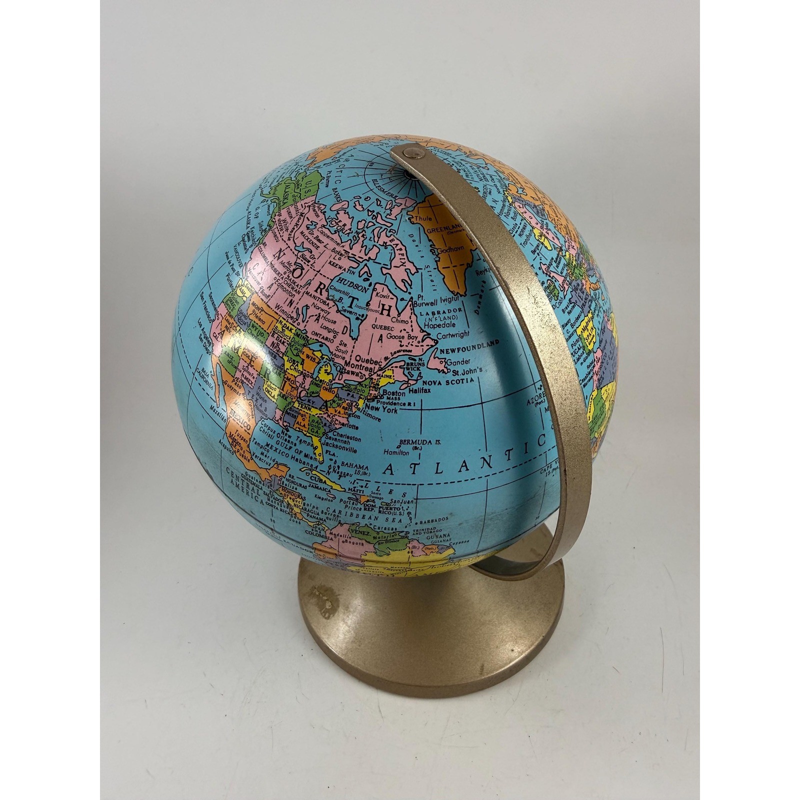 Vintage REPLOGIE 6 Inch World Globe