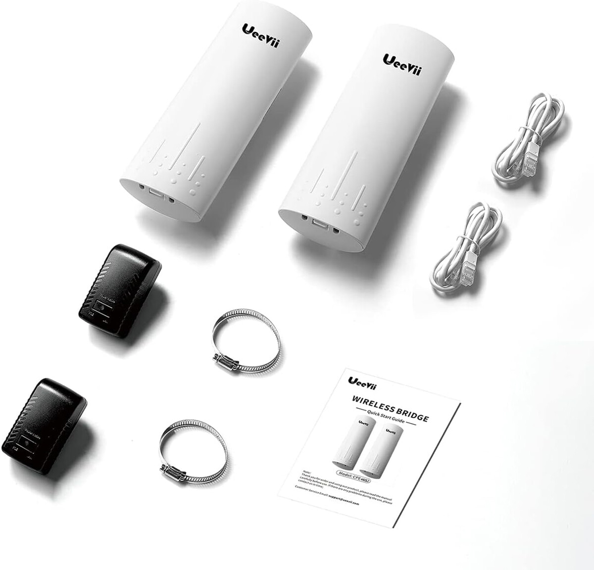 UeeVii Wireless Bridge w/ Mounts Point to Point/Multipoint WiFi Bridges 1000Mbps