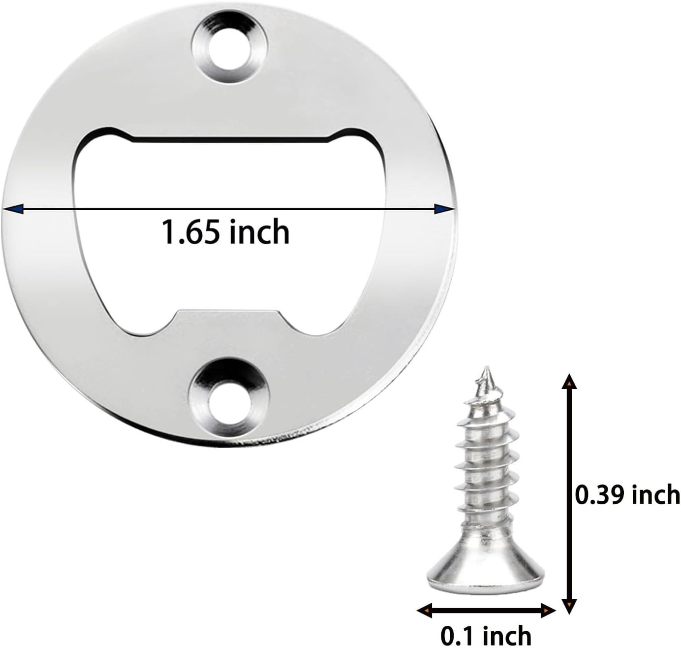 Stainless Steel Bottle Opener Inserts Kit - 20 Set 20 SETS - Silver, Silver