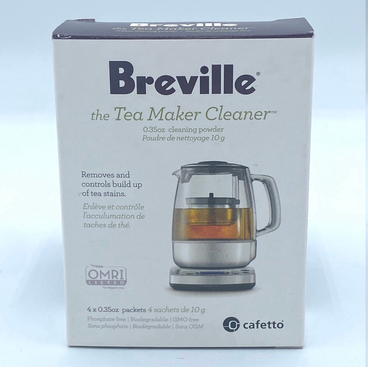 Breville BTM100 Revive Organic Tea Cleaner for BTM800XL Tea Maker 4 Pack Genuine
