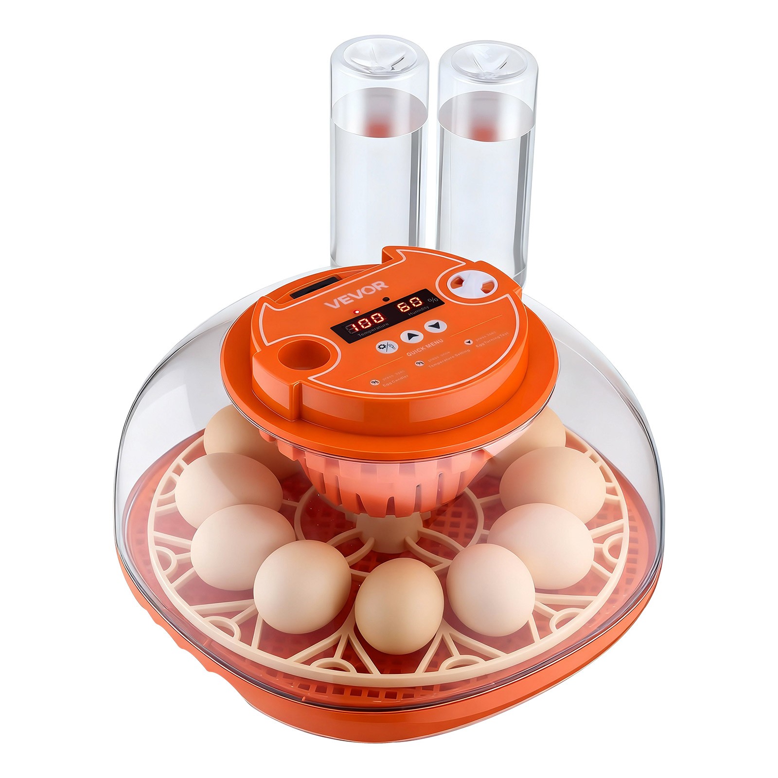 VEVOR 12 Egg Incubator Auto Turning Egg Candler Temperature & Humidity Control