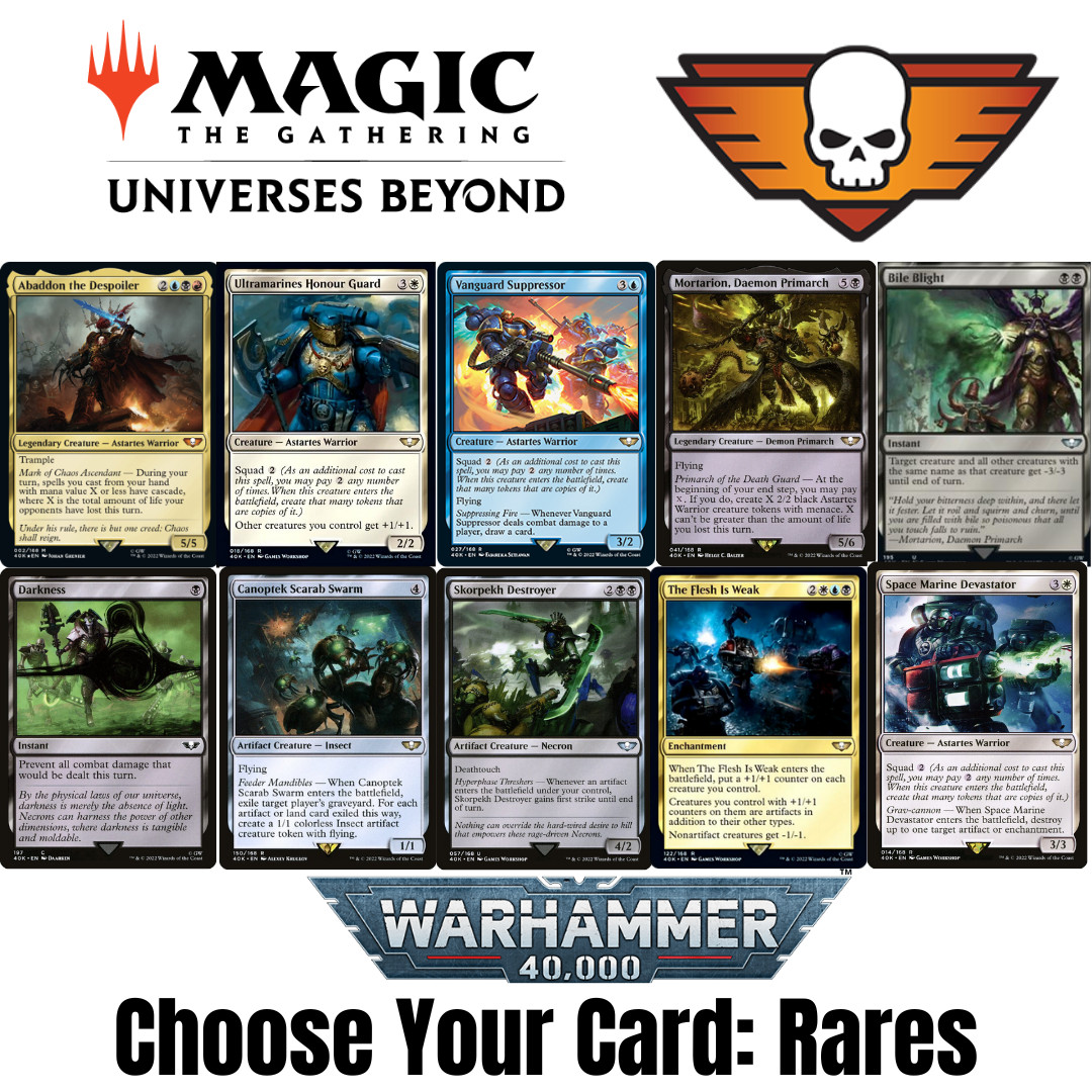 Magic: The Gathering Warhammer 40,000 Choose Your Card Rares Universes Beyond
