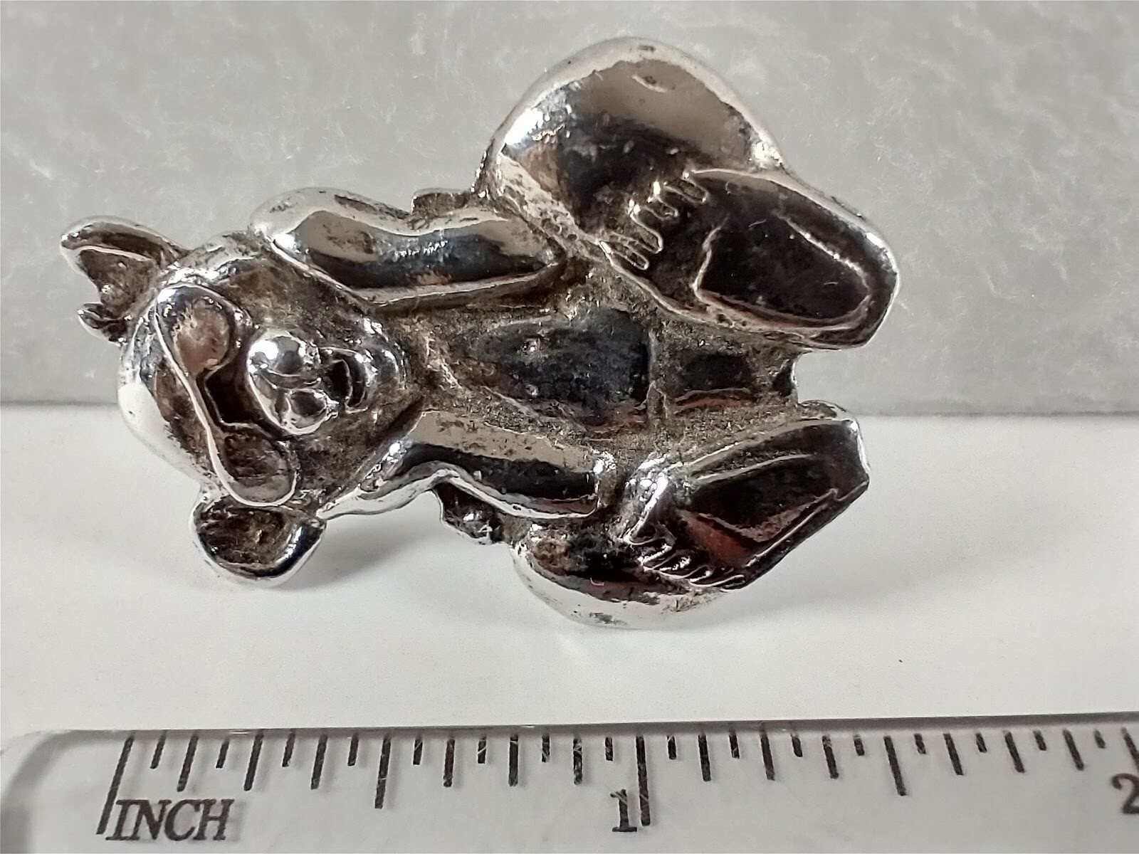 Bear with Sunglasses Grateful Dead Style Pin Pewter Vintage 1991