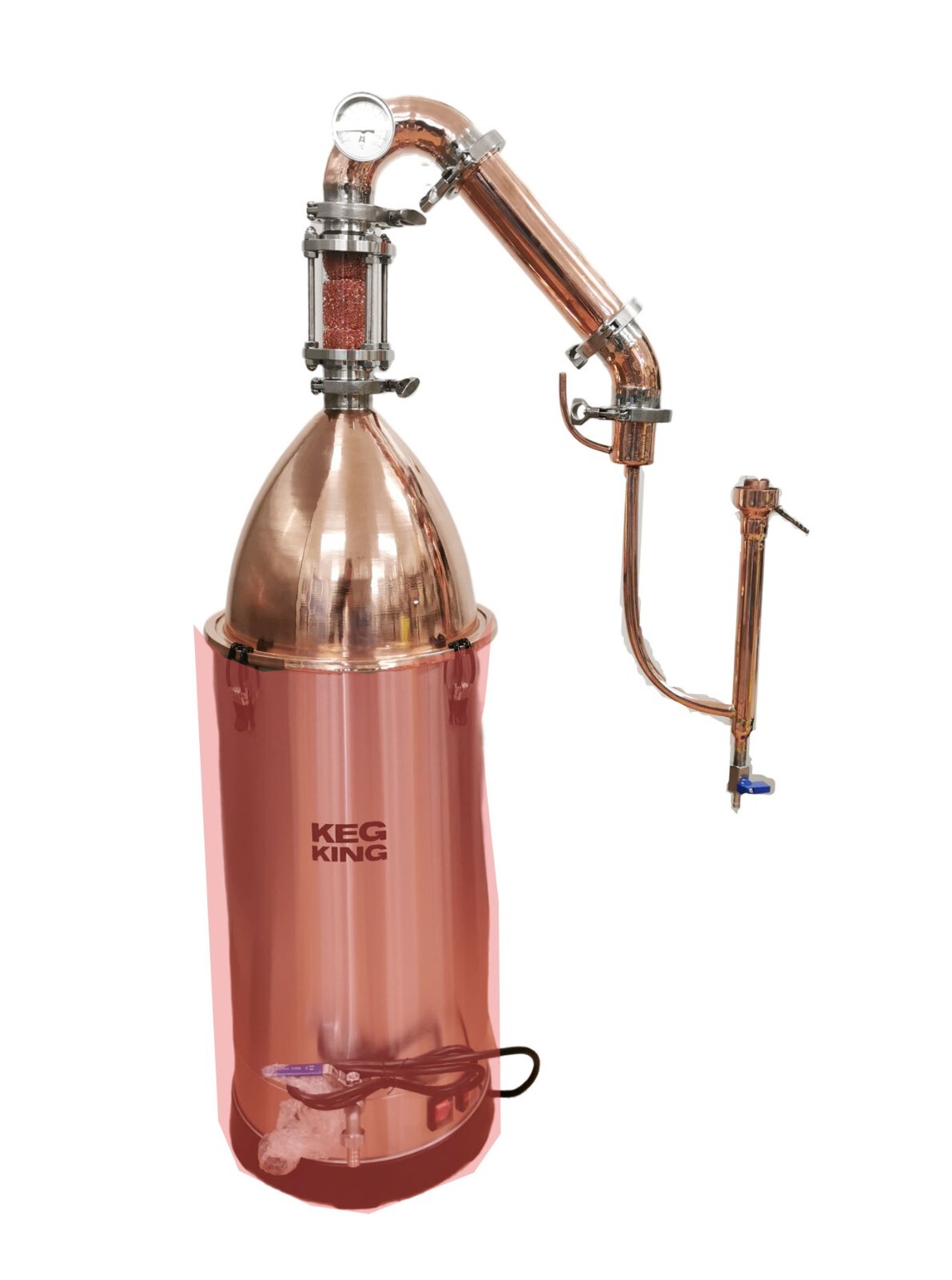 New 35L Copper Pot Still Dome and Condenser Kit V3519 No Boiler