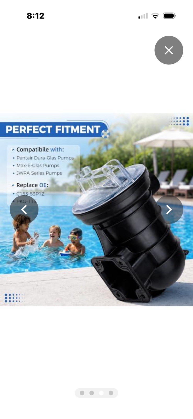 Orvex Complete 5" Pool Pump Strainer Trap Kit Replacement for Pentair