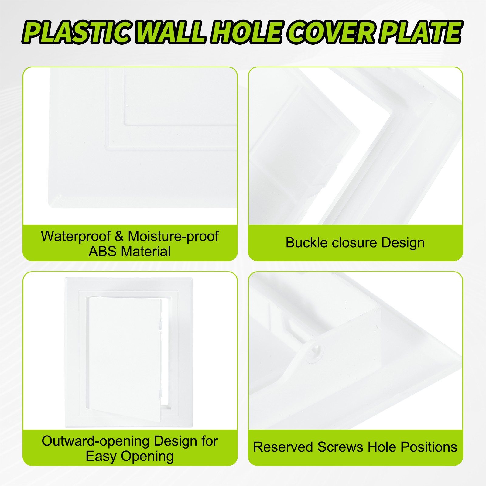 4.8x6 Inch Access Panel for Drywall and Ceiling, ABS Plastic Material (White)