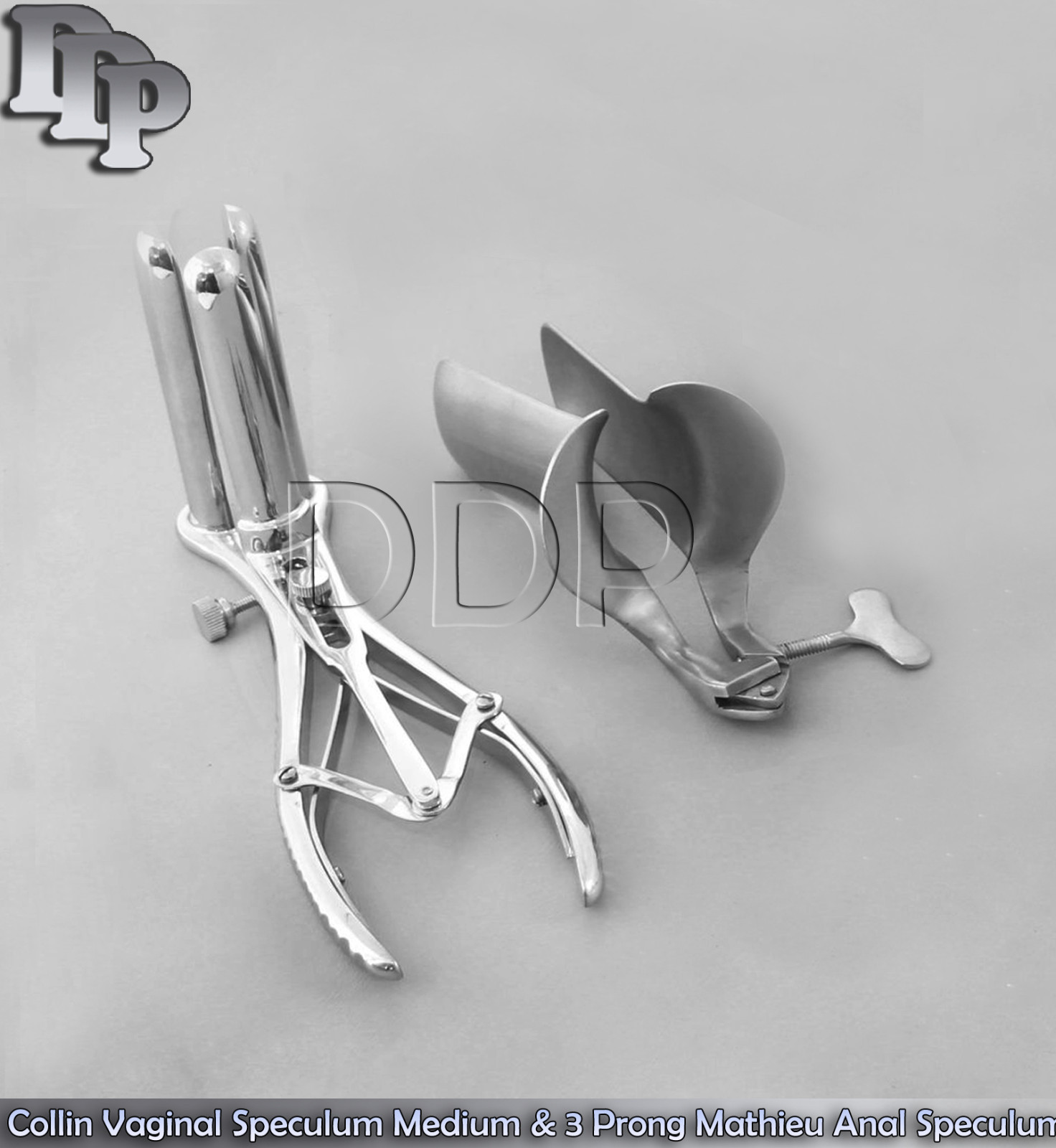 Collin Vaginal Speculum Medium & 3 Prong Mathieu Anal Speculum