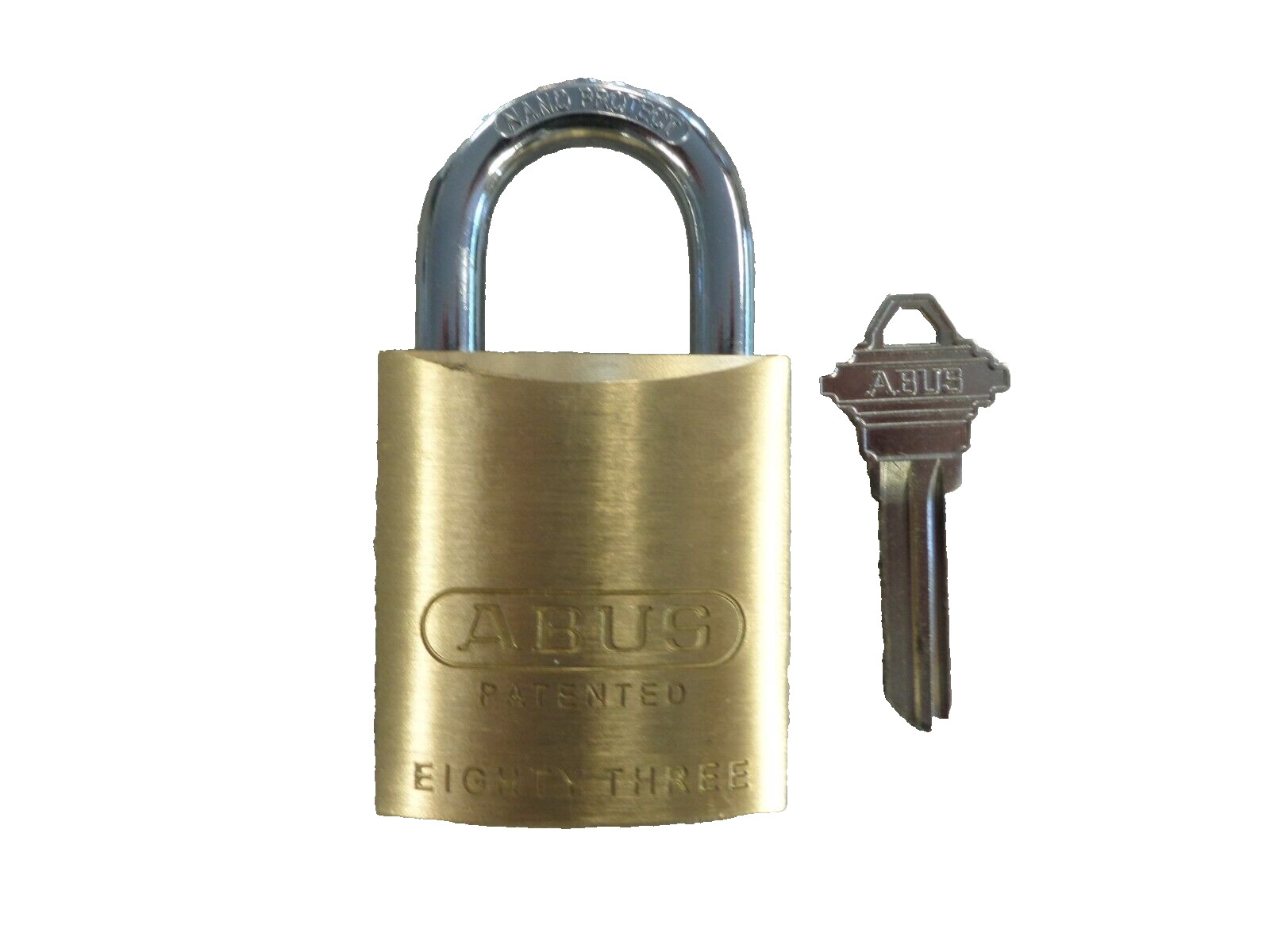 ABUS 83/45-3000 SCHLAGE C-K KEYWAY REKEYABLE BRASS PADLOCK