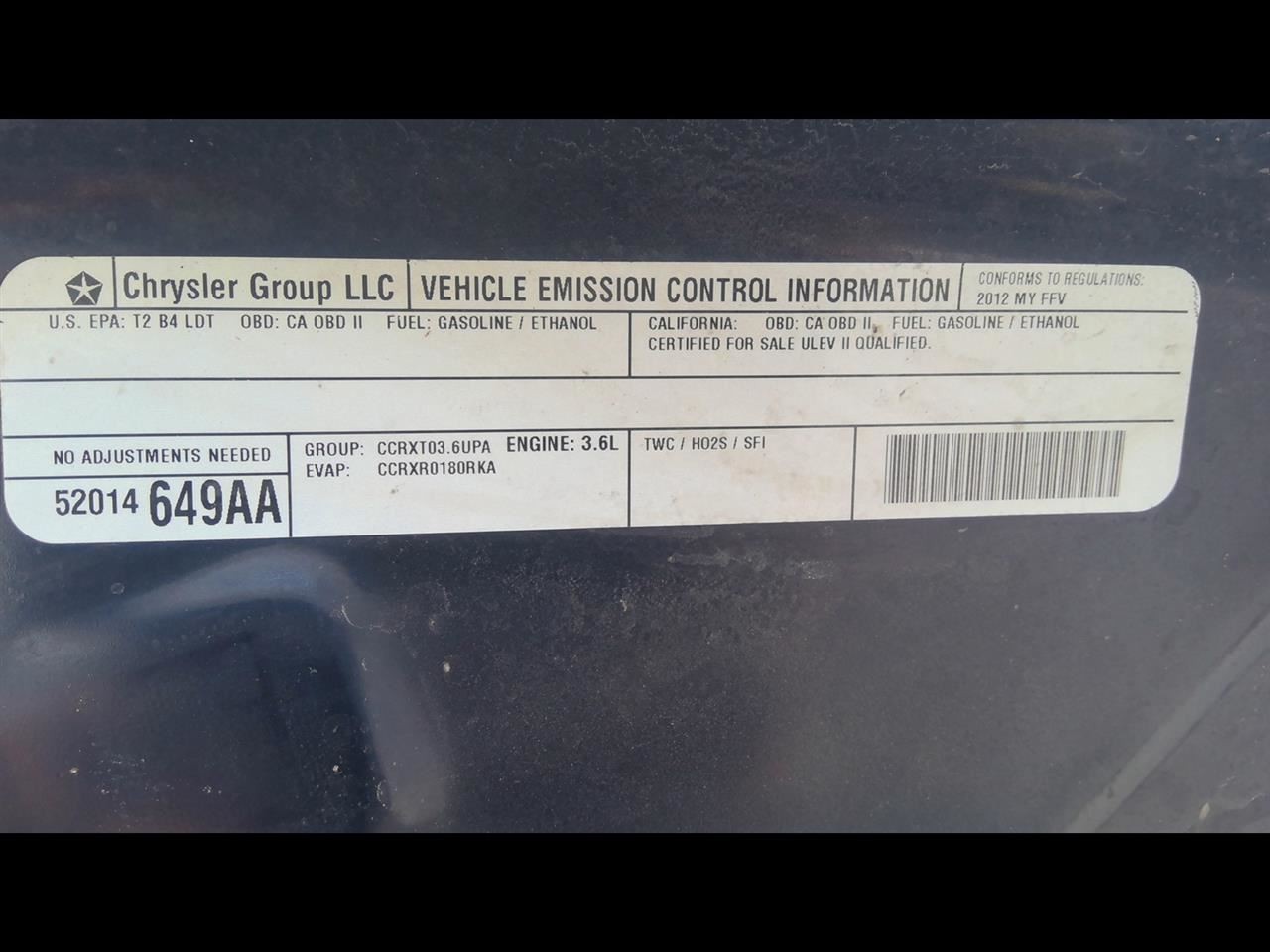 2011 2012 2013 DODGE DURANGO Chassis ECM Seat Memory With Power Tilt Column
