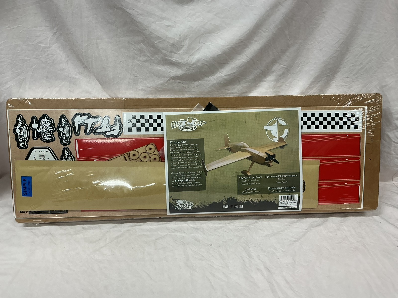 Flite Test FT EDGE 540 Flying Aircraft, Unassembled Model Kit Sealed NEW