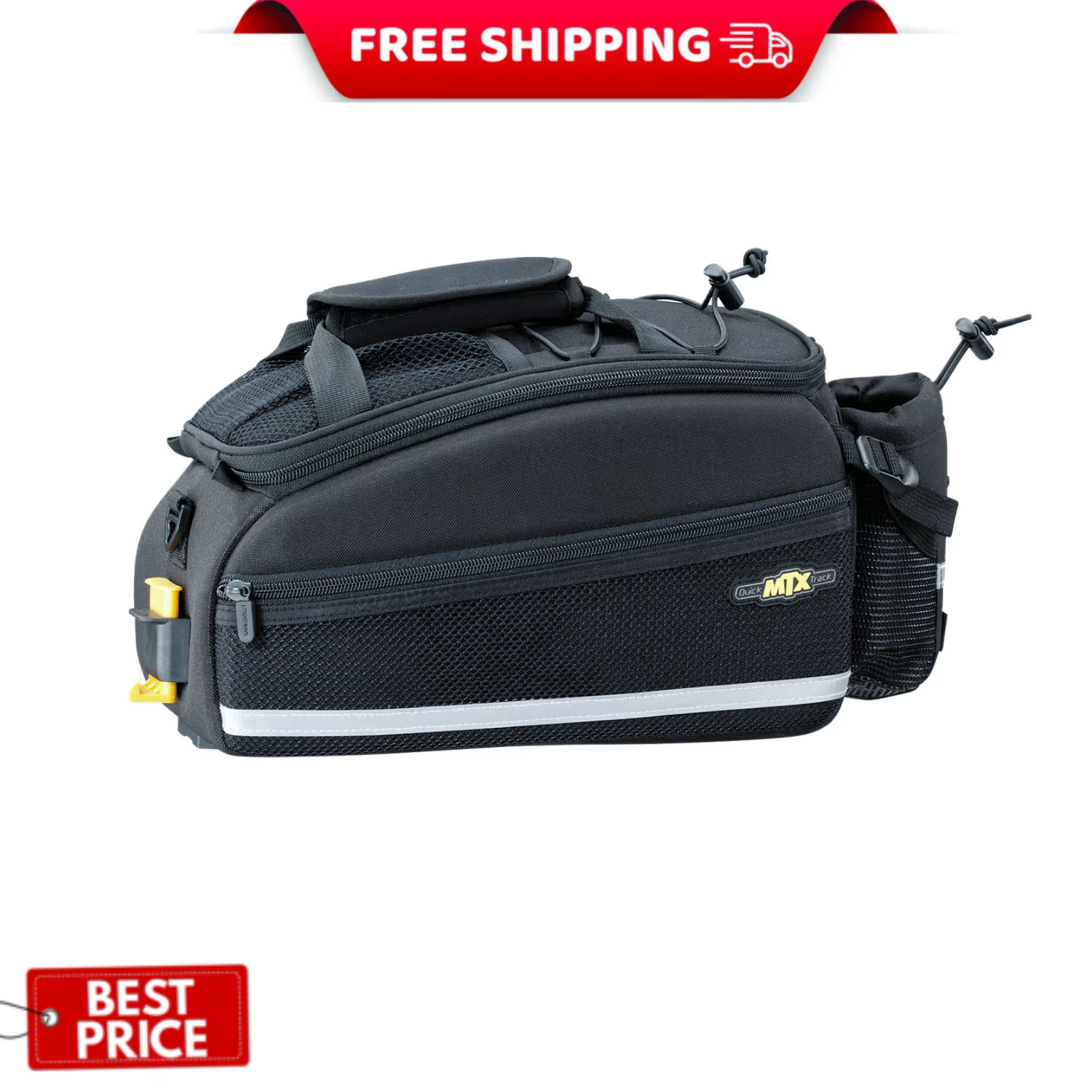 Topeak MTX TrunkBag EX Bike Trunk Bag Rear Rack QuickTrack Black Grey 8L  MTX