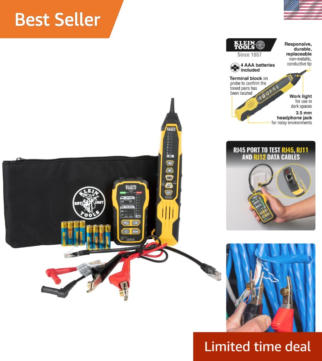 920 Wire Tracer Tone Generator and Probe Kit - Digital & Analog Cable Tester
