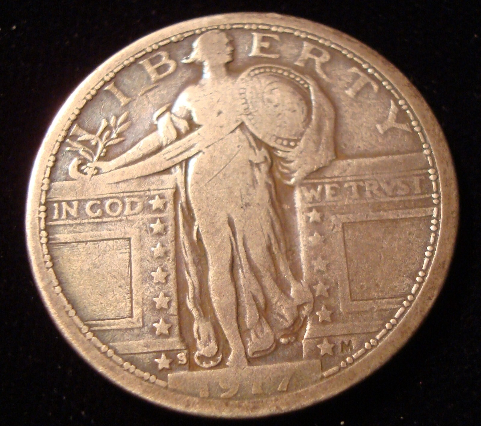 1917-S type 1 Standing liberty quarter