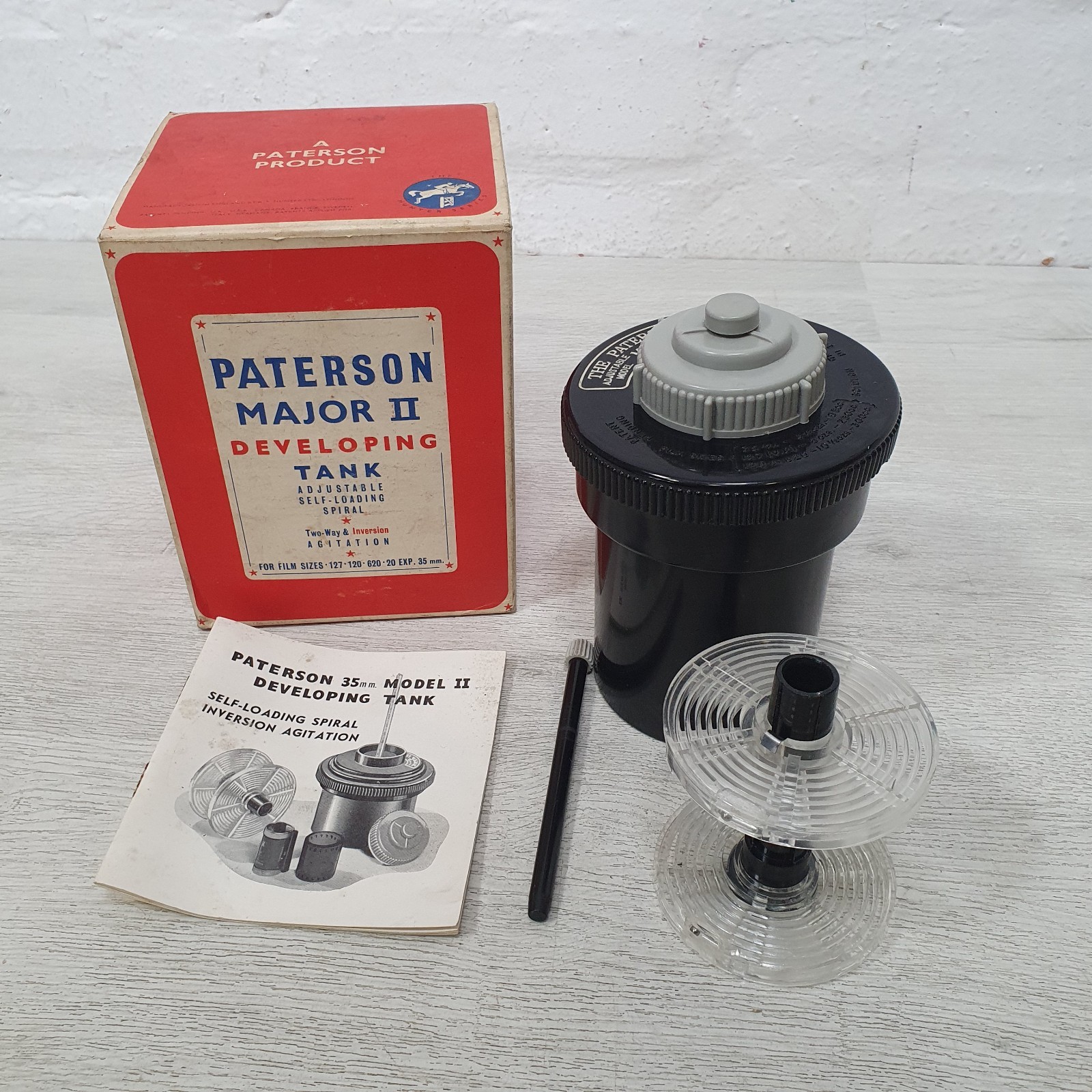 Paterson Major II Developing Tank 35mm with Adjustable Spiral - B26