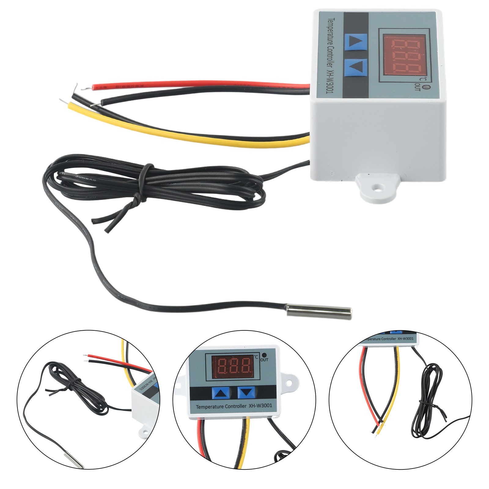 Temperaturregler Controller Mit Probe Plastic -50℃~110℃ -50℃～110℃ 1PCS