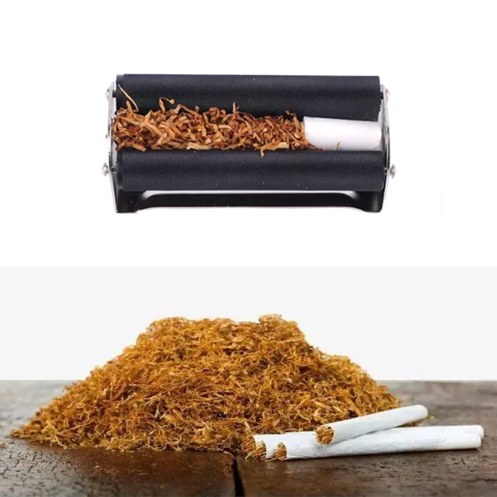 110MM Cigarette Roller with Lid, Metal Cigarette Rolling Machine 110mm Cigare...