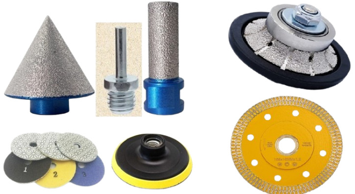 Masonry Bullnose Kit B5–B30 + Pads Chamfer Beveling Blade Granite Ceramic Marble