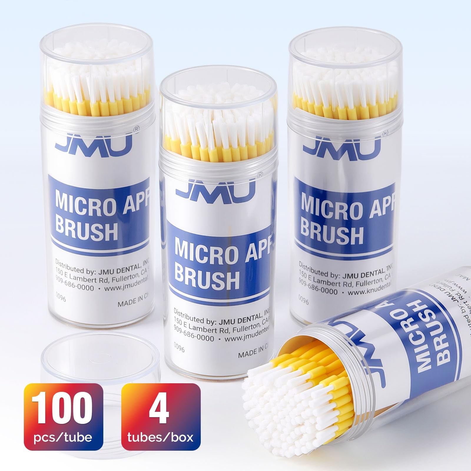 400pcs Disposable Dental Micro Applicator Brushes with Bendable White Brush T...