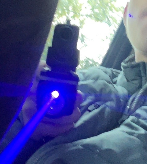700 Lumen Blue Pistol Light Laser Combo Tactical Flashlight Laser Beam