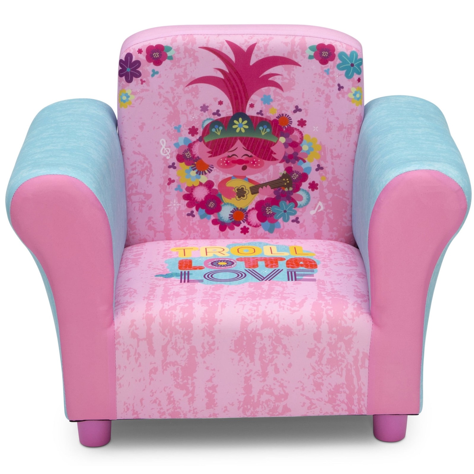 KIDS CHAIR Upholstered Seat World Tour for Play Room Nursery Bedroom TROLLS