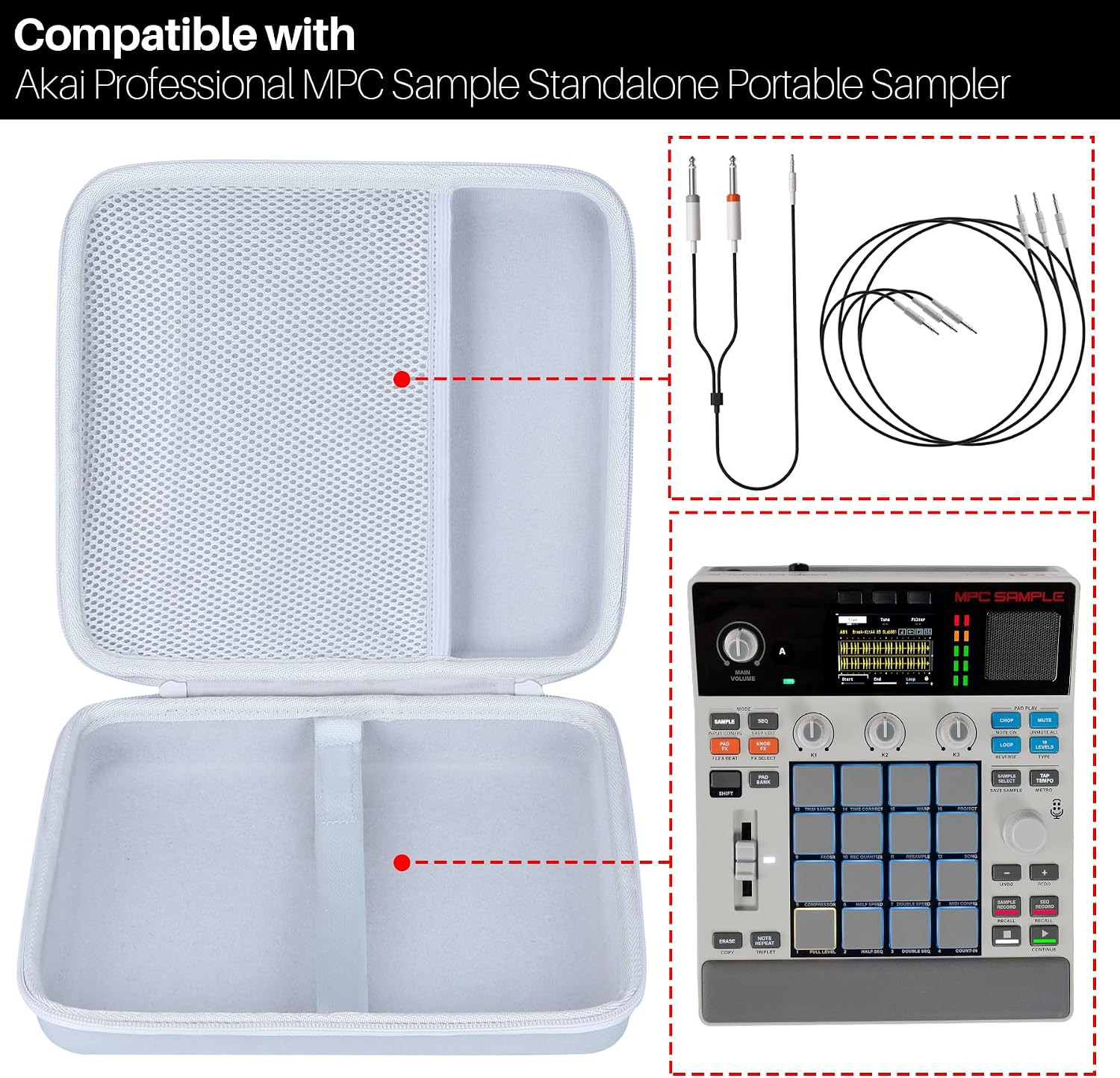 Hard Case Compatible with Akai Professional MPC Sample Standalone