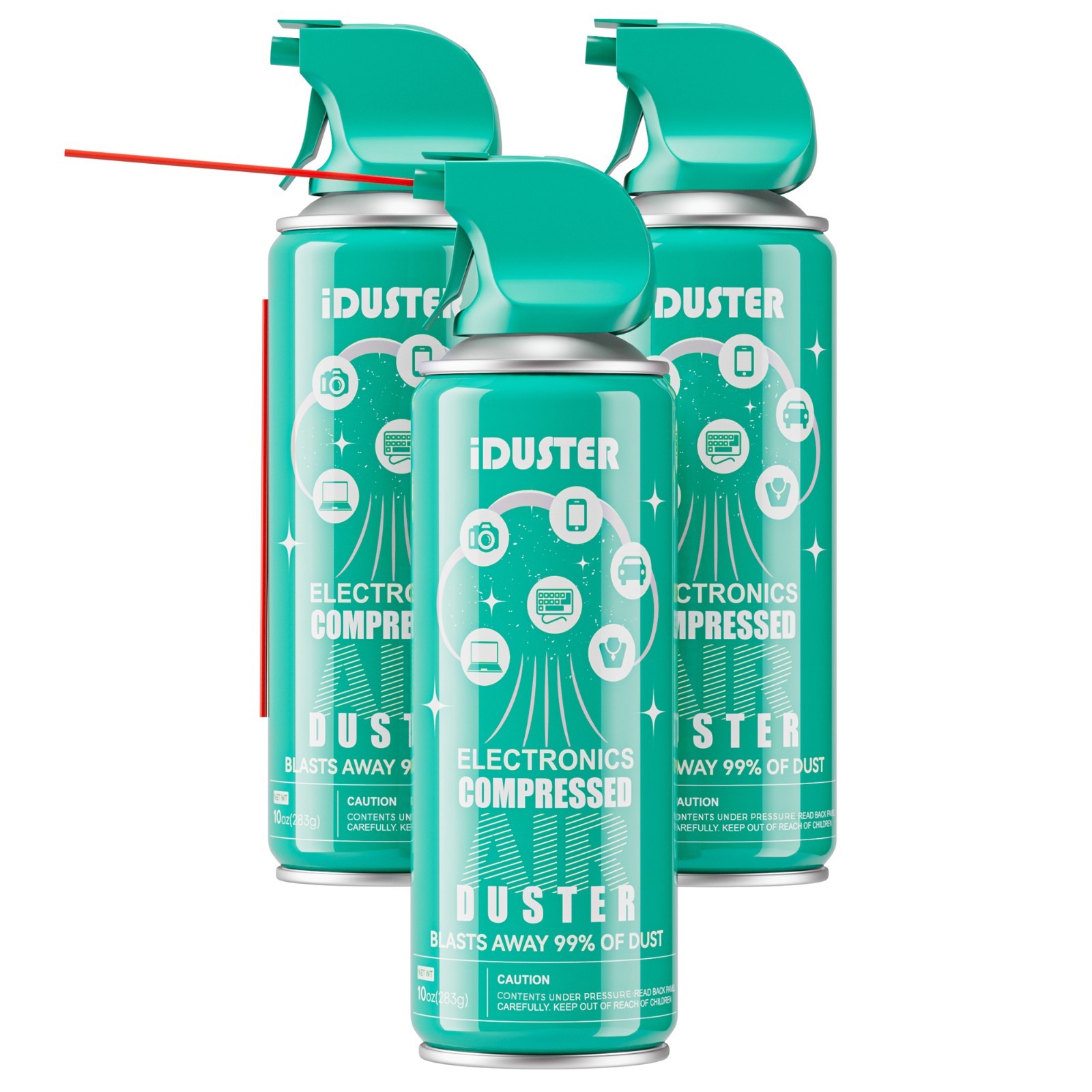 i-Duster Compressed Gas Duster CPU keybaord cleaner 3 pks