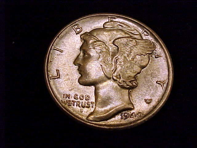 1940-S  Mercury Dime, About Uncirculated
