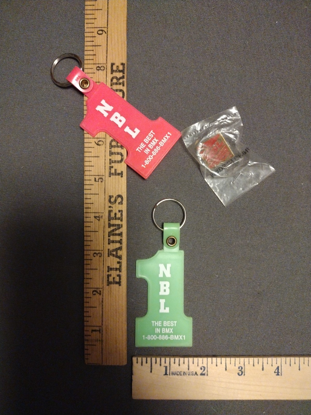 Nbl BMX Key Chain Green 1990s Vintage