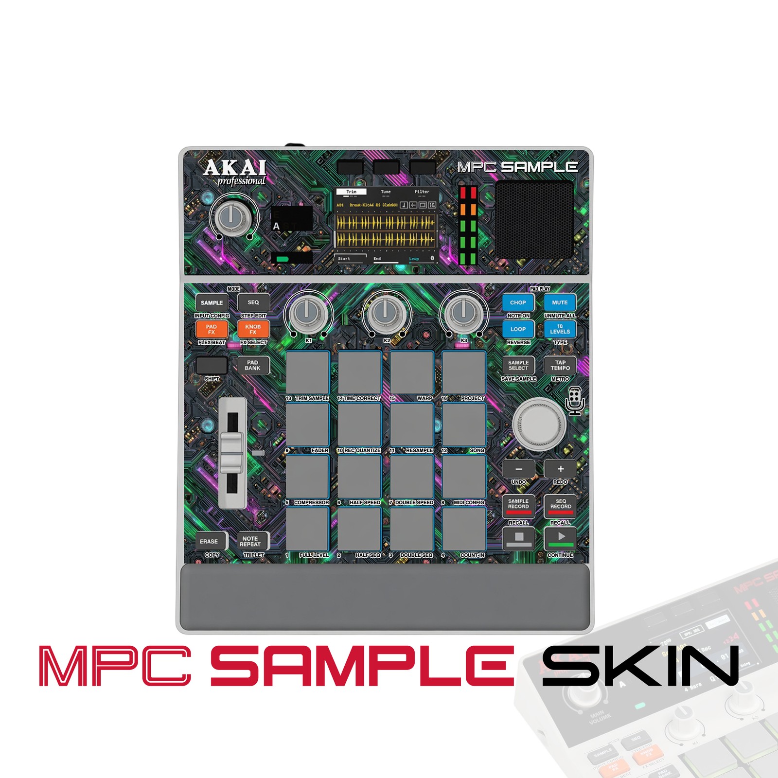 Akai MPC Sample Skin / Aqua Surge
