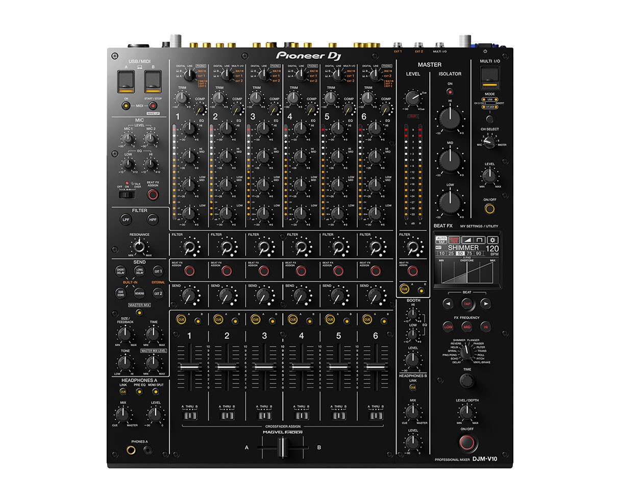 Pioneer DJ DJM-V10 6-Channel, 4-Band EQ Club Mixer w/ Dedicated Compressor Knobs